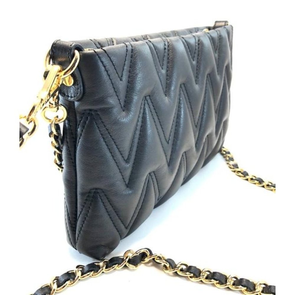 Mario Valentino Crossbody Vanille Black Leather Shoulder Bag - Picture 4 of 11